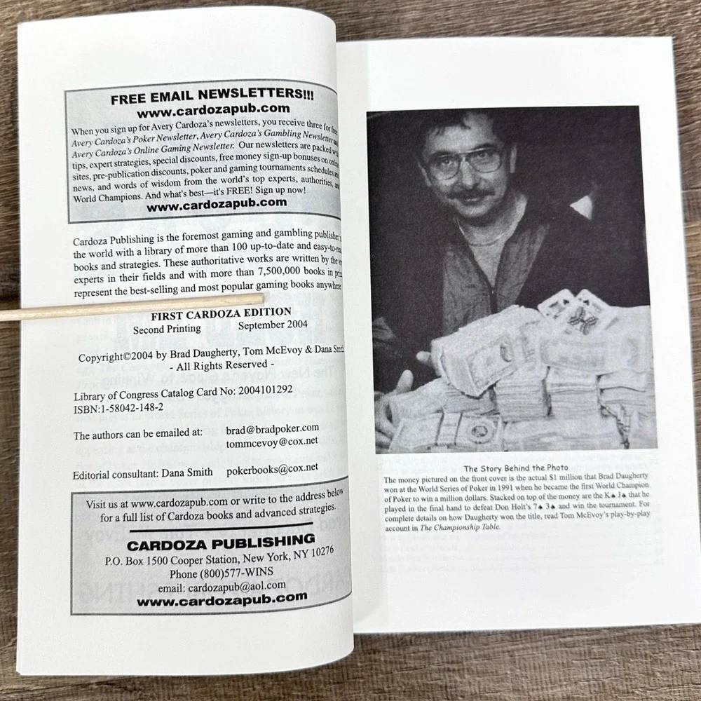 No-Limit Texas Hold'em Poker Guide Brad Daugherty Tom McEvoy Cardoza Publishing